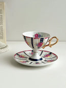 DecorBites™ Court Style Latte & Cappuccino Cup Set with Saucer, Tea Cup Set