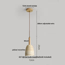 DecorBites™ LED Pendant Light Fixture Yellow Travertine Adjustable Hanging Lamp