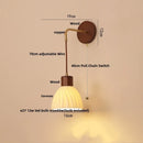 DecorBites™ Adjustable LED Wall Light Fixture with Ceramic Wood Base for Home Decor