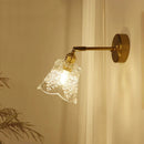 DecorBites™ Brass Mirror Wall Sconce with Glass Shade for Bedroom and Living Room