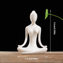 DecorBites™ Abstract Yoga Figure Porcelain Statue Home Decor Sculpture