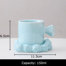 DecorBites™ Diamond Porcelain Coffee Mug Set