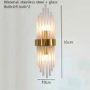 DecorBites™ Clear Crystal LED Wall Lamp Stainless Steel Sconces