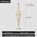 DecorBites™ Crystal Hollow Chandelier LED Light for Modern Luxury Living Room Loft