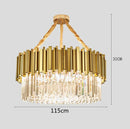 DecorBites™ Crystal LED Chandelier: Adjustable Metal Hanging Lamp for Living Room, Dining, Bedroom