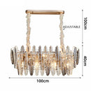 DecorBites™ LED Leaf Chandelier: Modern Living Room Decor Lighting for Duplex Rotating Stairs