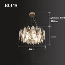 DecorBites™ Gold Silver Crystal LED Dimmable Pendant Light for Living Room