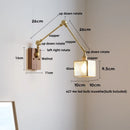DecorBites™ LED Walnut Wood Cube Glass Wall Light with Pull Chain Switch