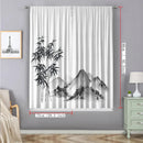 DecorBites™ Bamboo Ink Painting Curtains for Home Decoration Elegant Finish