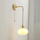 DecorBites™ Glass Copper LED Wall Lights with Knob Switch, Modern Bedside Lamp