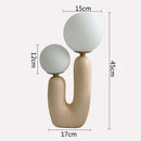 DecorBites™ Glass Ball Table Lamp: Green Pink Resin Nordic Creativity Cute Bedroom Decor