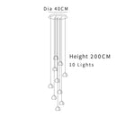 DecorBites™ Crystal Ball Chandelier: Modern LED Stair Chandelier for Living Room and Kitchen