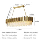 DecorBites™ Golden Luxury LED Crystal Chandelier for Hotel Living Room Ceiling Lighting