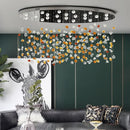 DecorBites™ Crystal Dining Chandelier: Elegant Stone Decorative Lighting for Living Room