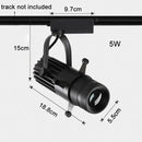 DecorBites™ Adjustable LED Track Spotlights for Art Gallery Church Museum, Square Shape