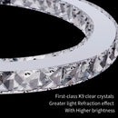 DecorBites™ Crystal LED Ring Chandelier for Luxe Living Spaces