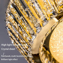 DecorBites™ Gold Crystal Glass LED Ceiling Light for Dining Living Room