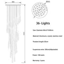 DecorBites™ Crystal LED Chandelier: Elegant Lighting for Home, Restaurant, and Bar