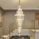 DecorBites™ Crystal Hollow Chandelier LED Light for Modern Luxury Living Room Loft