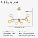 DecorBites™ Glass Ball Pendant Chandelier for Living Room Bedroom Dining Room