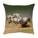 DecorBites™ Galloping Horse Pillowcase: Wild Horse Print Linen Cushion Cover for Home Decoration