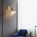 DecorBites™ Glass Rotate Copper Wall Sconce | Pull Chain Switch LED Light Fixture