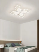 DecorBites™ LED Flower Chandelier White Ceiling Lamp for Bedroom Living Room Decor