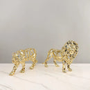 DecorBites™ Golden Openwork Animal Sculpture Set for Home Decoration