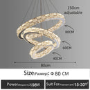 DecorBites™ Golden Crystal Ring Chandelier: Luxury Gloss Ceiling Lighting for Modern Living Room