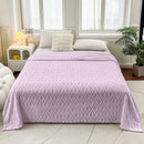 DecorBites™ Diamond Jacquard Coral Fleece Blanket for All Seasons