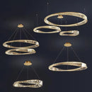 DecorBites™ Crystal Ring Ceiling Lamp - Modern Luxury LED Chandelier for Master Bedroom & Living Room