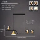 DecorBites™ Linear Hanging Lamp Minimalist Chandelier Modern Nordic Dining Table Lantern
