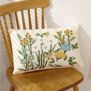 DecorBites™ 3D Pink Flower Farmhouse Style Cushion Cover 45x45cm - Embroidered Sofa, Bed, Living Room