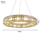 DecorBites™ Gold K9 Crystal LED Ring Chandelier Pendant Light for Home Decor