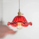 DecorBites™ Glass Industrial Pendant Light: Loft Style Fixture with Copper Socket for Home Decor