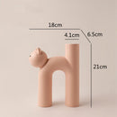 DecorBites™ Cathead H-Shaped Tube Vase for Flower Hydroponics Arrangement