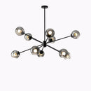 DecorBites™ Glass Chandelier with Metal Frame for Parlor, Dining Room, and Bedroom Lighting