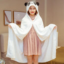 DecorBites™ Cozy Cartoon Hooded Cape Blanket for Winter Nap, Office, and Home Office Warmth