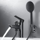 DecorBites™ Black Brass Single Handle Bathroom Basin Faucet with Shower Head, Hot and Cold Mixer Tap