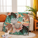 DecorBites™ Cozy Knit Throw Blanket with Fringe - Soft & Reversible Bed Sofa Decor