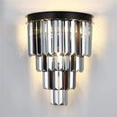DecorBites™ Crystal Gold Black LED Chandelier: Modern Multi-Storey Pendant Lamp Lighting