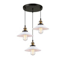 DecorBites™ Industrial Ceiling Chandelier for Kitchen Bedroom Restaurant Home, Black/White, 3 Heads