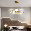 DecorBites™ Gold Nordic Ring LED Ceiling Chandelier for Dining Room Pendant Lighting
