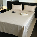 DecorBites™ Luxe Cotton Satin Stripe Bed Sheet Set with 2 Pillowcase