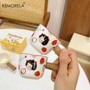 DecorBites™ Italian Ceramic Measuring Cups - Set of 3 | Espresso Extraction, Milk Cup with Scale