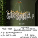 DecorBites™ Golden Crystal Tree Ceiling Chandelier, Luxury Aluminum Art Fixture