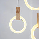 DecorBites™ LED Wood Stair Chandelier: Modern Nordic Living Room Ceiling Pendant Lights