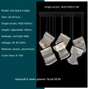 DecorBites™ Acrylic Leaf Chandelier LED Light Dimmable Luxury Pendant for Home Decor