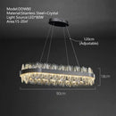 DecorBites™ Crystal LED Chandelier: Modern Luxury Interior Pendant Light for Living Room