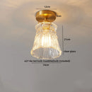 DecorBites™ Glass Copper LED Ceiling Light - Simple Art Decorative Chandelier